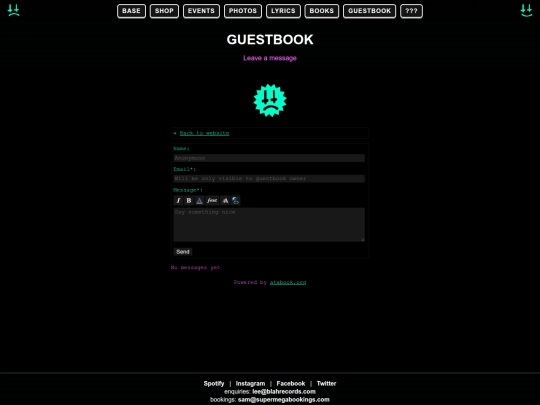 guestbook screenshot