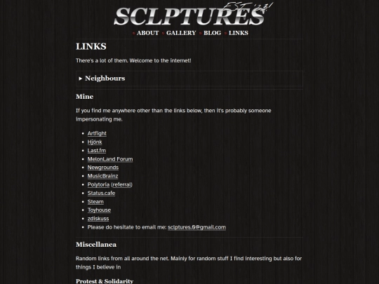 links screenshot