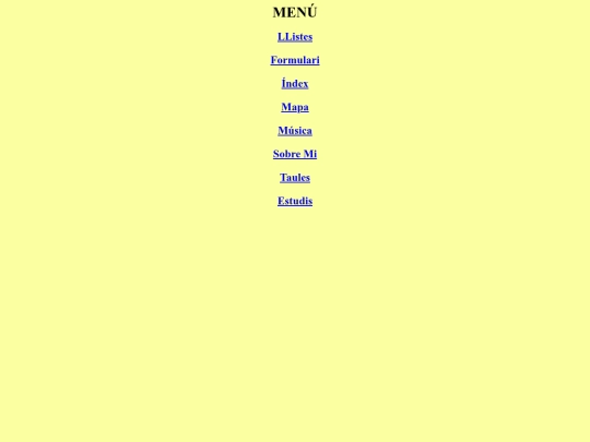 menú screenshot