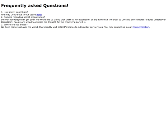 FAQ screenshot