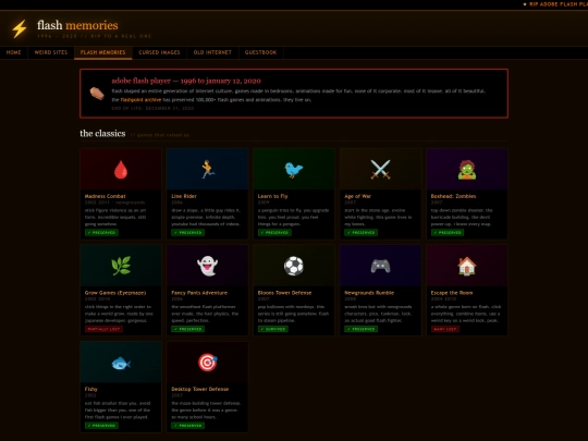 flash screenshot