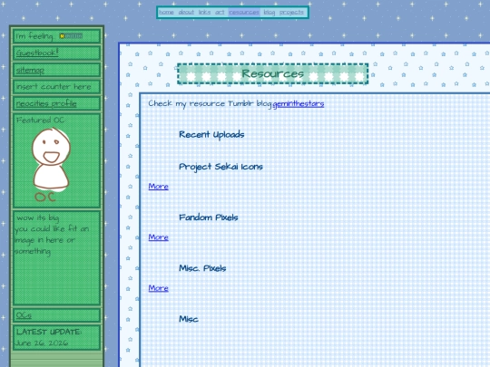 resources screenshot