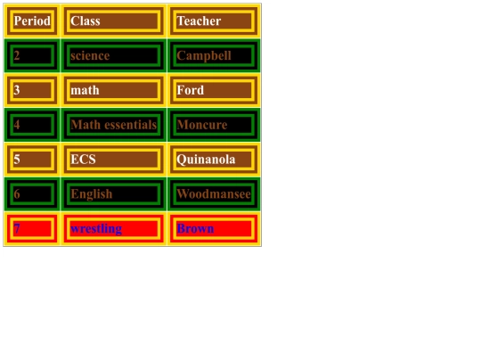 schedule screenshot