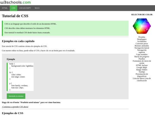 w3s/css screenshot