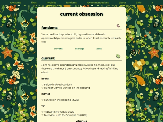 current/fandoms screenshot