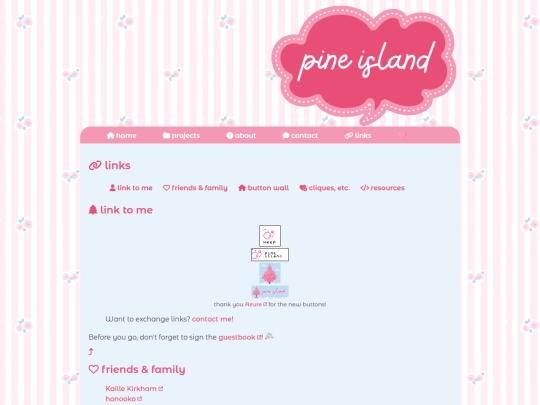 links screenshot