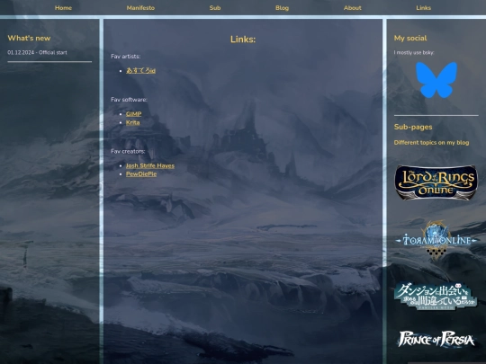 links screenshot