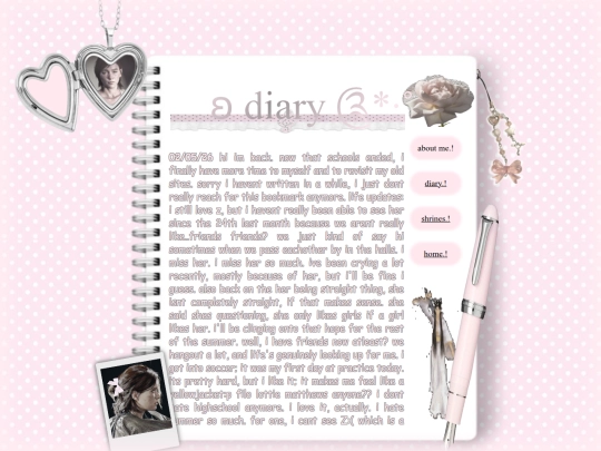 diary screenshot