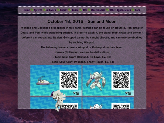 shrines/pokemon/pods/games screenshot