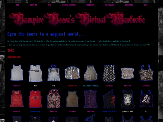 vampire-veeras-virtual-wardrobe screenshot