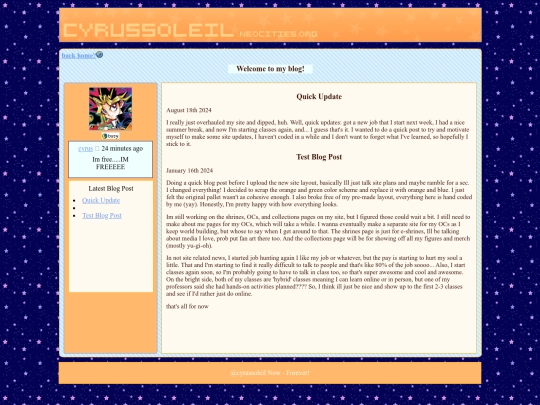 Blog screenshot