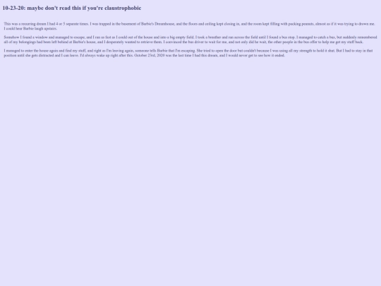 dreamjournal/barbiesbasement screenshot