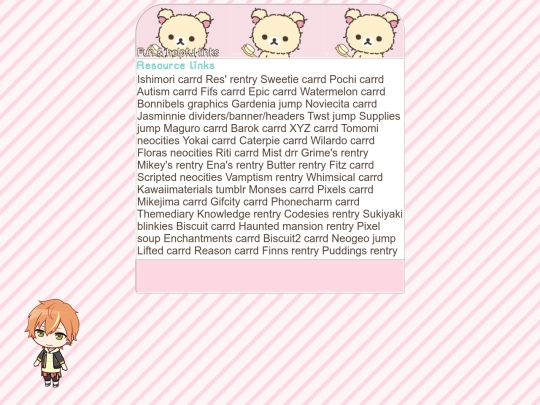 links screenshot