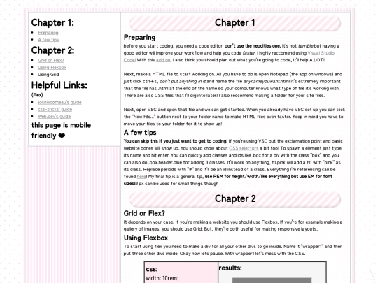 tutorials/makingawebsite screenshot