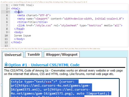 tutorials/tutorials_cursor screenshot