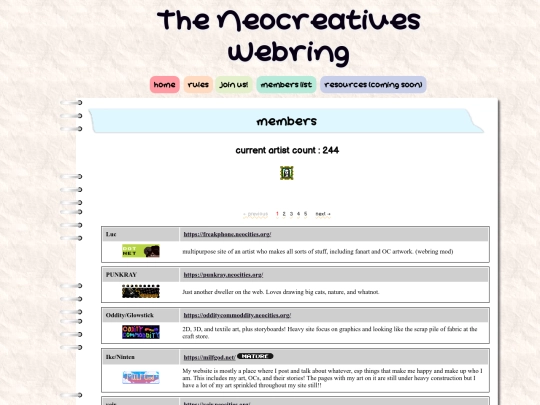 members screenshot