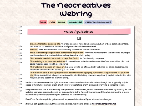 rules screenshot