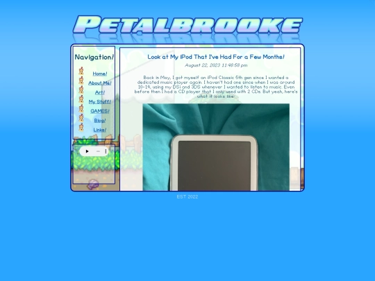 Blog screenshot