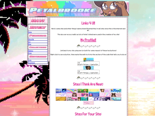 Links screenshot