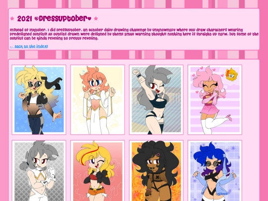 Portfolio Site/2021-dressuptober- screenshot