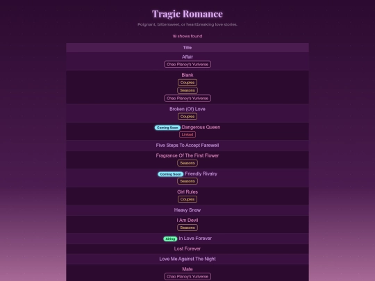 Genres/TragicRomance screenshot