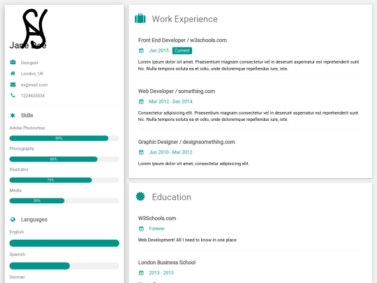 resume screenshot