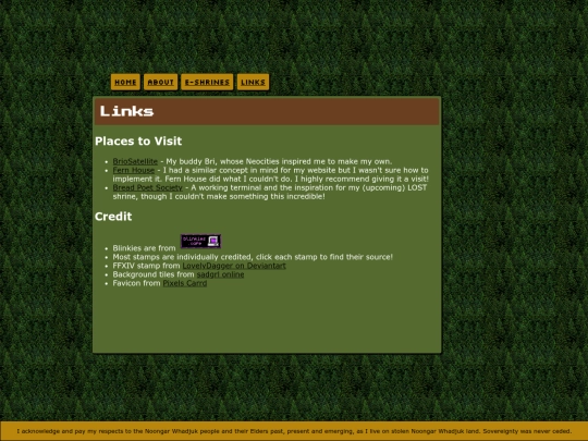links screenshot