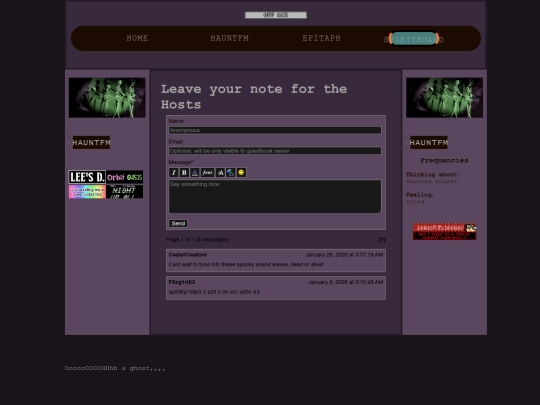 guestbook screenshot
