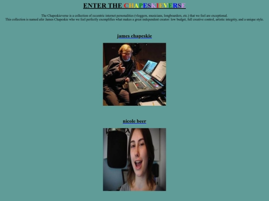 chapeskieverse/home screenshot