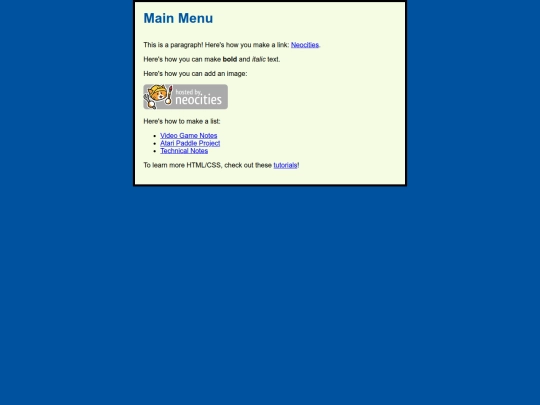 index screenshot