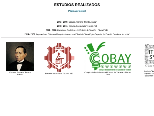 CV/education screenshot