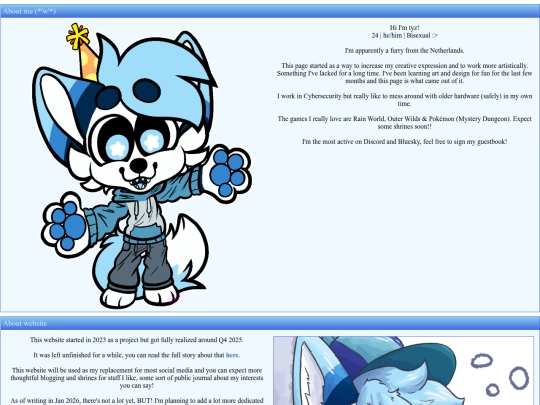 pages/aboutme screenshot