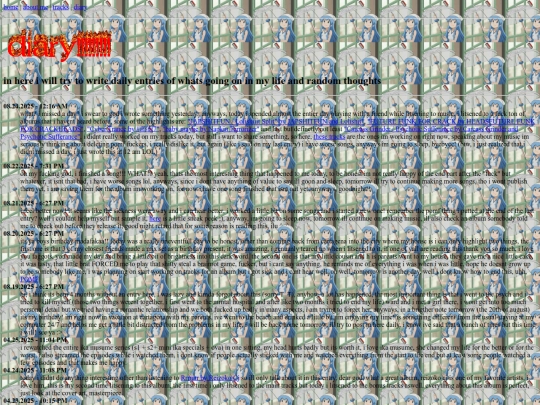 diary screenshot