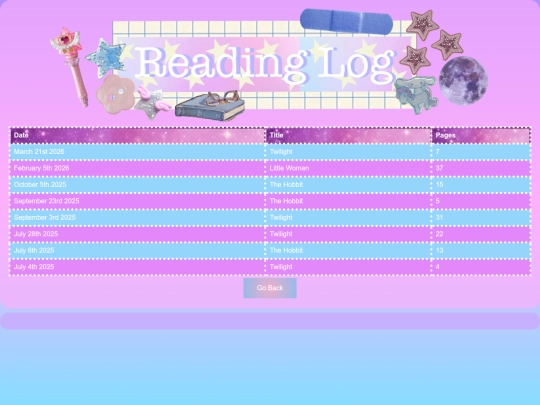 ReadingLog screenshot