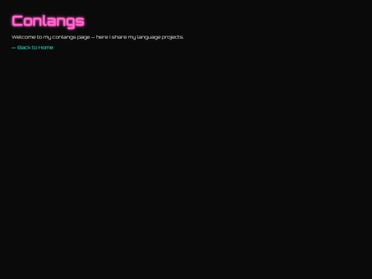 conlangs screenshot