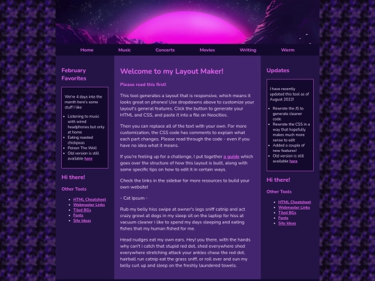 music_stuff/testpage screenshot