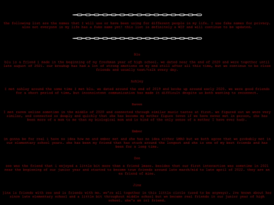 namelist screenshot