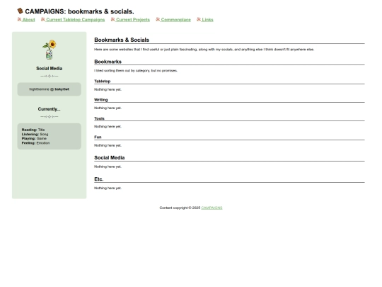 links screenshot