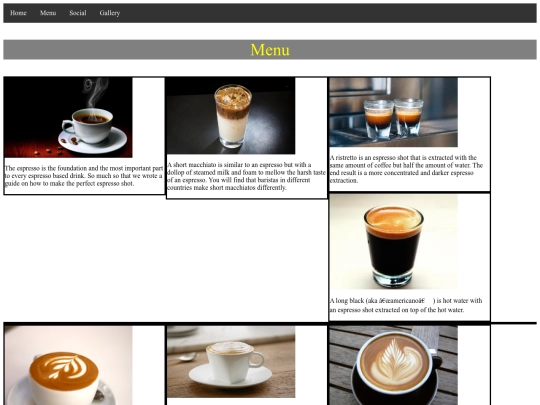 menu screenshot