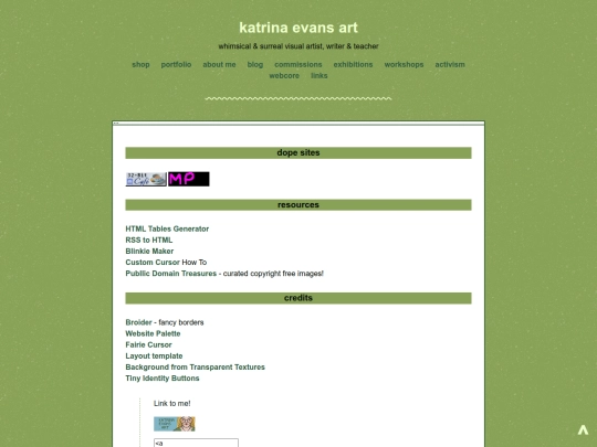links screenshot