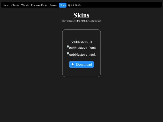 skins screenshot