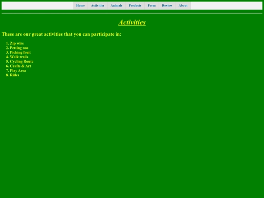 Activities screenshot
