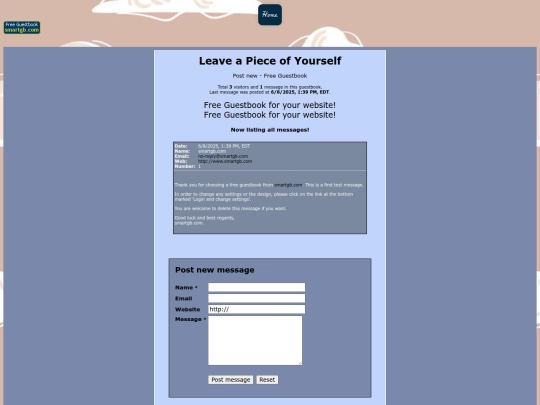 guestbook screenshot