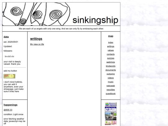 writings screenshot