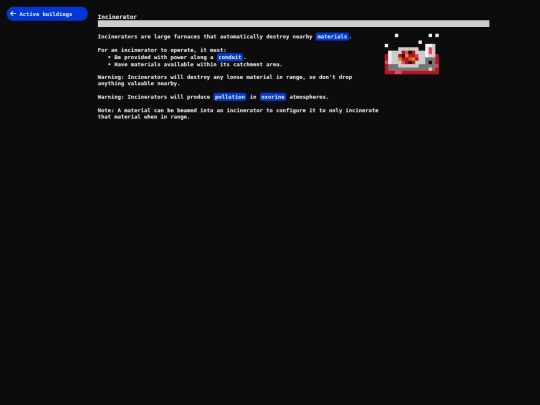 database/incinerator screenshot