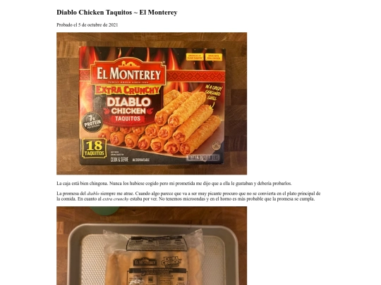 comida/diablo-chicken-taquitos-el-monterey screenshot