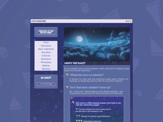 blorbos-experiment screenshot