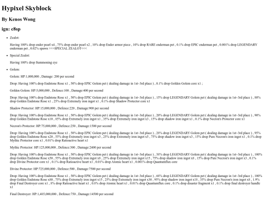 Skyblock_status screenshot