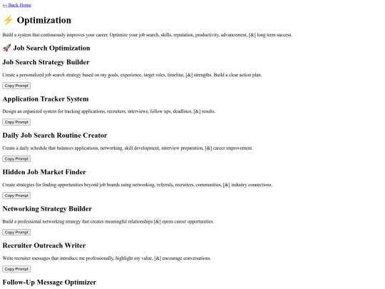 CareerHelper/Optimization screenshot
