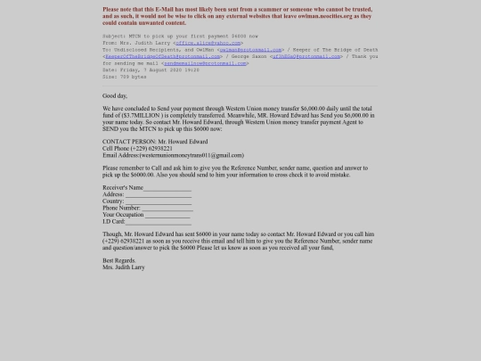 spam/MTCN_to_pick_up_your_first_payment__6000_now screenshot